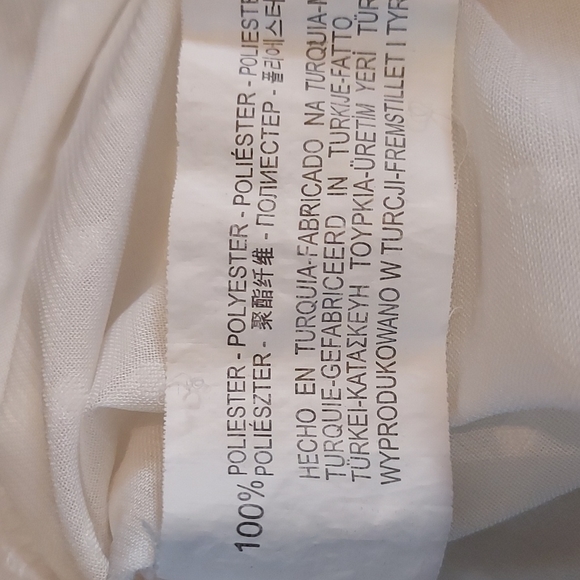 ZARA BASIC Sheer Ivory V-Neckline Blouse Size S - Picture 5 of 5